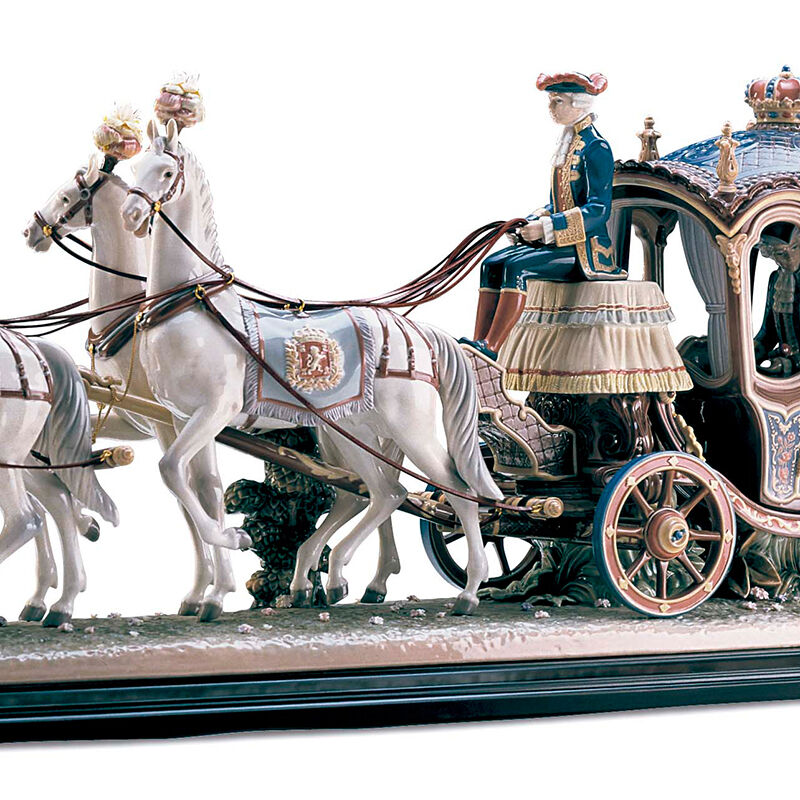 منحوتة على شكل عربة تجرّها الخيول من القرن الثامن عشر, large