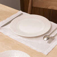 ميسوني هوم طبق عشاء زيج زاج دائري أبيض 27 سم من قطعتين