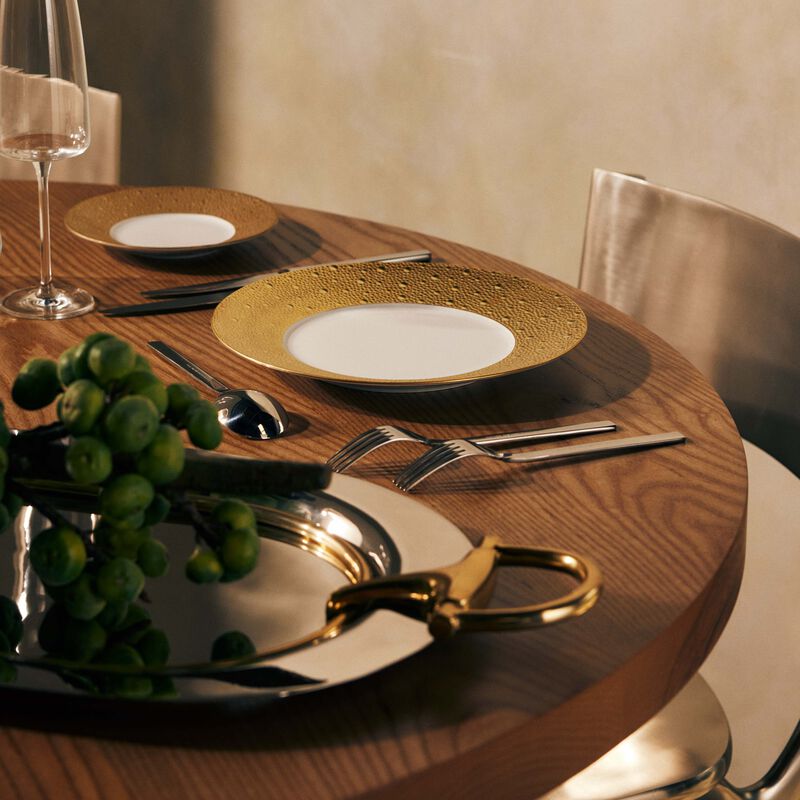 bernardaud ecume dinner plate round gold 26cm