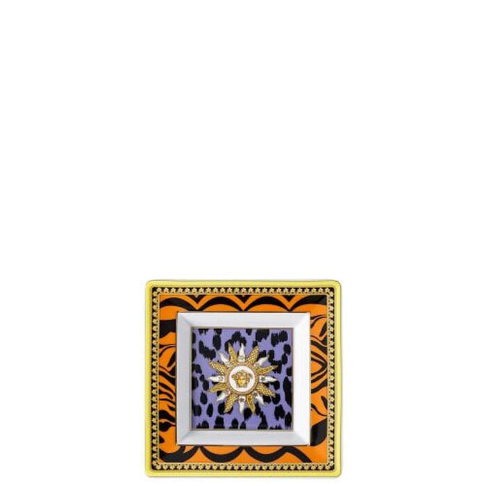 versace jungle animalier trinket tray square small pattern