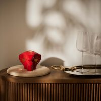 lladro the snake sculpture small red