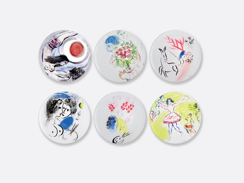 Marc Chagall Gift Boxed Set Of 6 Plates, large