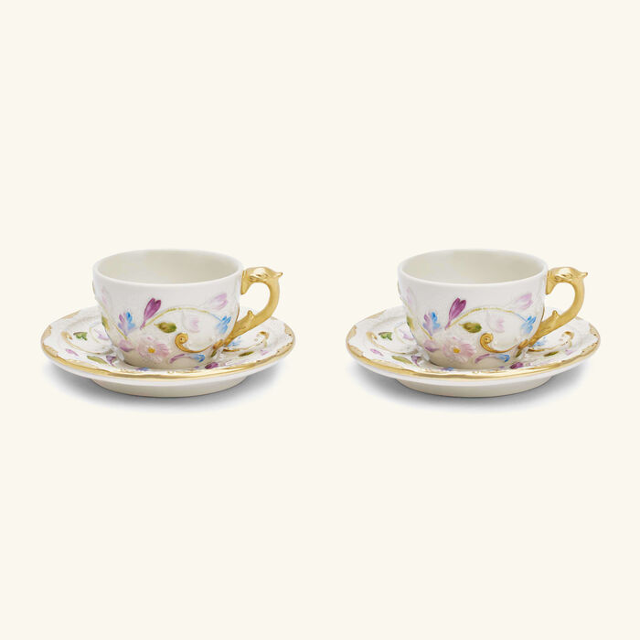 villari taormina tea cup saucer white