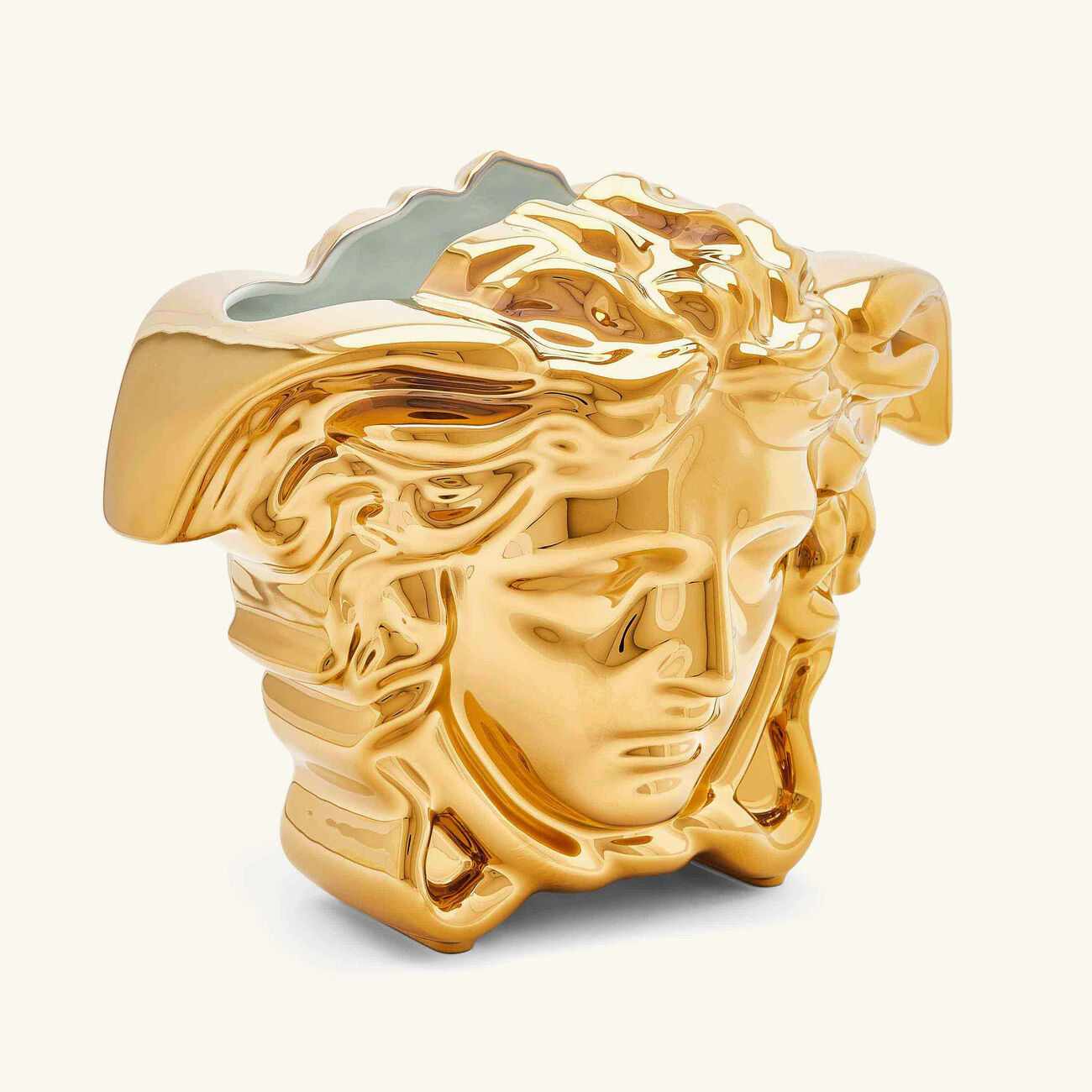 versace medusa grande vase small gold
