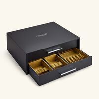 christofle storage chest with 2 drawers black