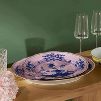 ginori 1735 oriente italiano serving platter round pink 31cm