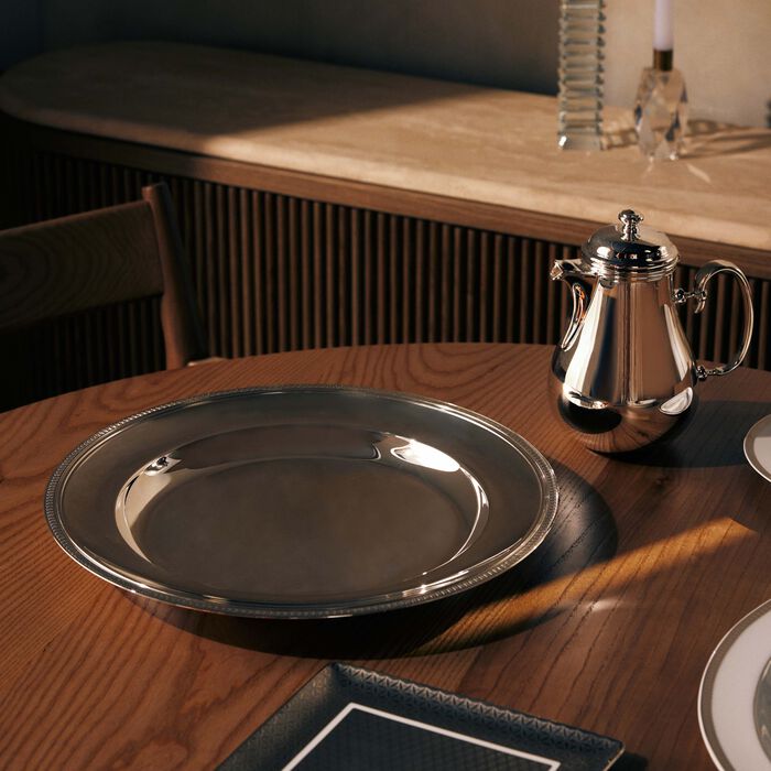 christofle malmaison serving platter round silver plated 40cm