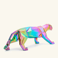 lladro iridiscent panther sculpture small