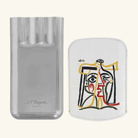 st dupont picasso triple cigar case white