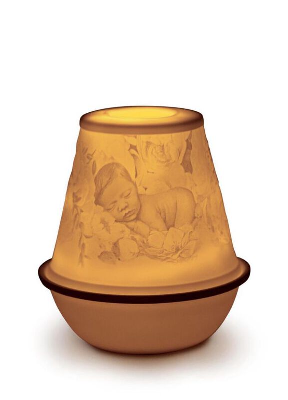 Lithophane Votive Light - New Baby, large