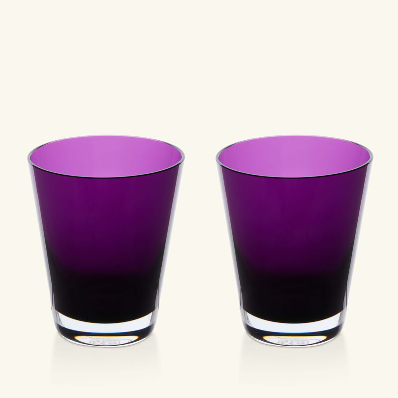 baccarat mosaique tumblers set of 2 purple