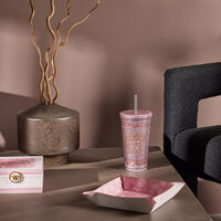 versace medusa crystal travel cup pink