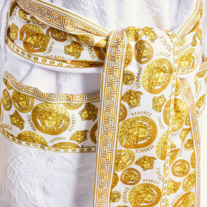 versace medusa amplified bath robe small white