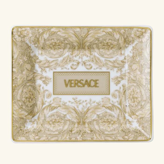 versace barocco beige serving dish 15 cm