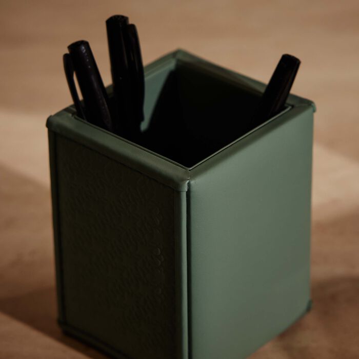 giobagnara elie saab monogram pen holder agata green