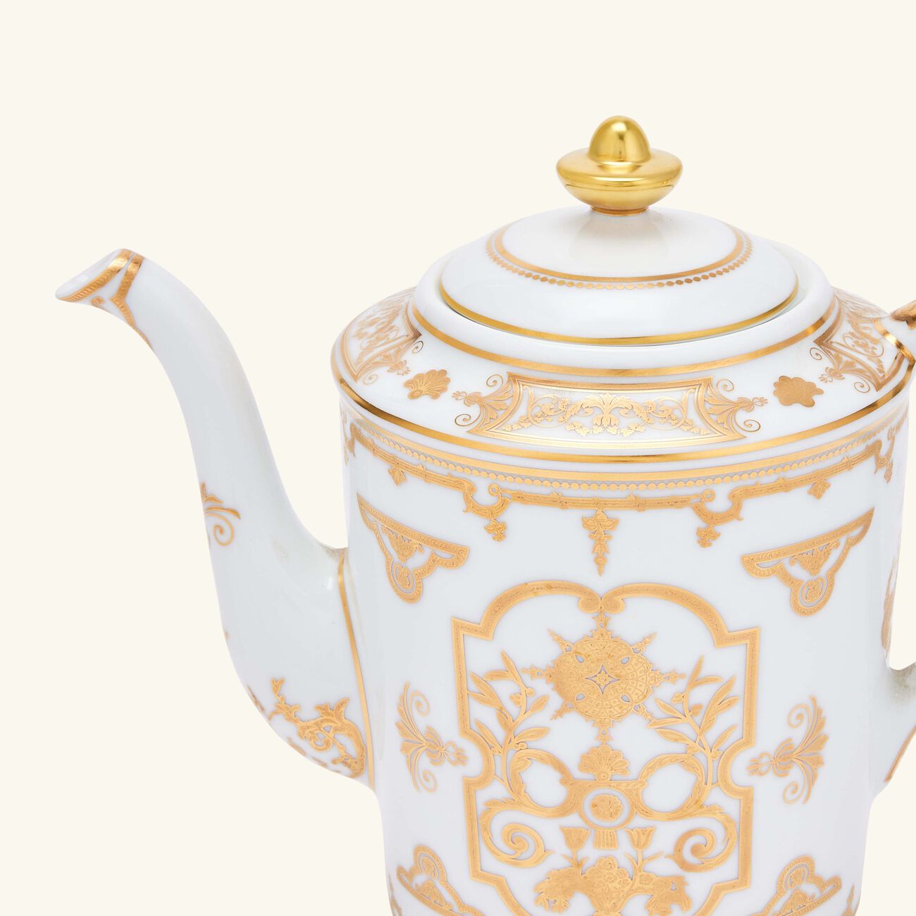 bernardaud aux rois coffee pot gold
