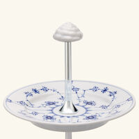 royal copenhagen blue fluted plain 2 tier cake stand white