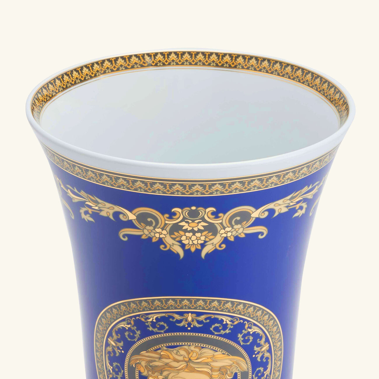 Medusa Vase Medium Blue versace medusa vase medium blue