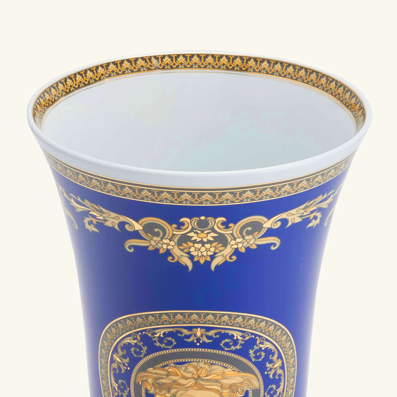 Medusa Vase Medium Blue versace medusa vase medium blue