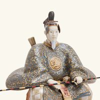 lladro japanese nobleman ii sculpture medium brown limited edition