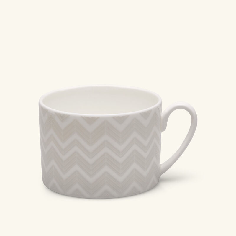 missoni home zig zag tea cup   saucer white set of 2