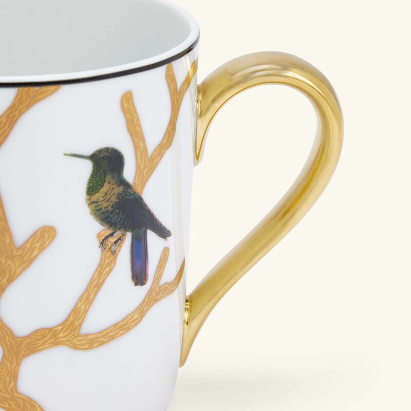 Aux Oiseaux Mug Gold Set Of 2 bernardaud aux oiseaux mug gold set of 2