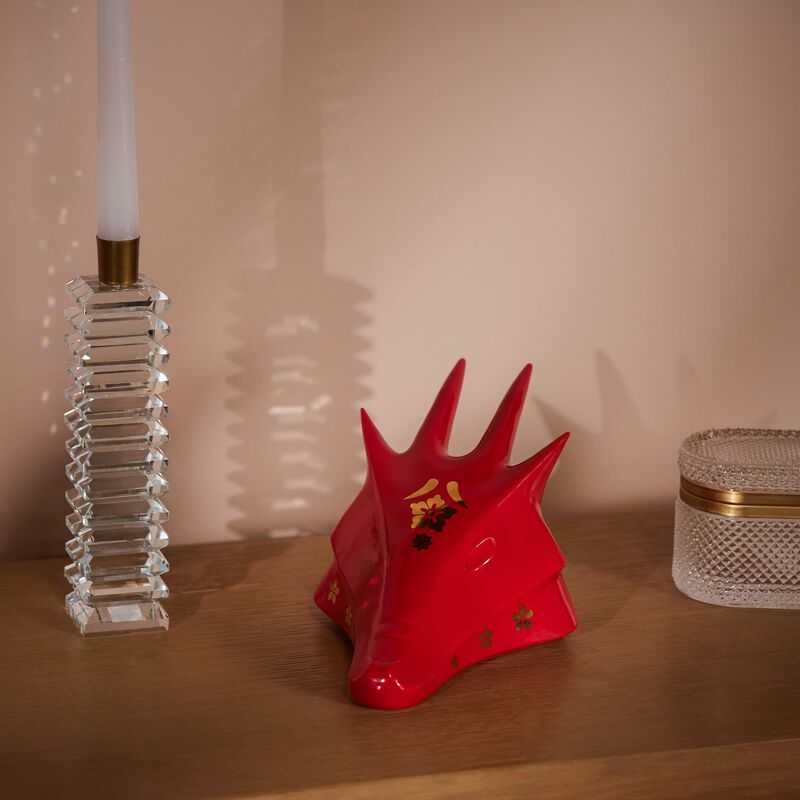 منحوتة التنين صغيرة حمراء لادرو منحوتة التنين صغيرة حمراء