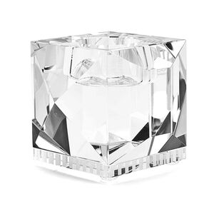 Ophelia Clear Crystal Candle Holder, medium
