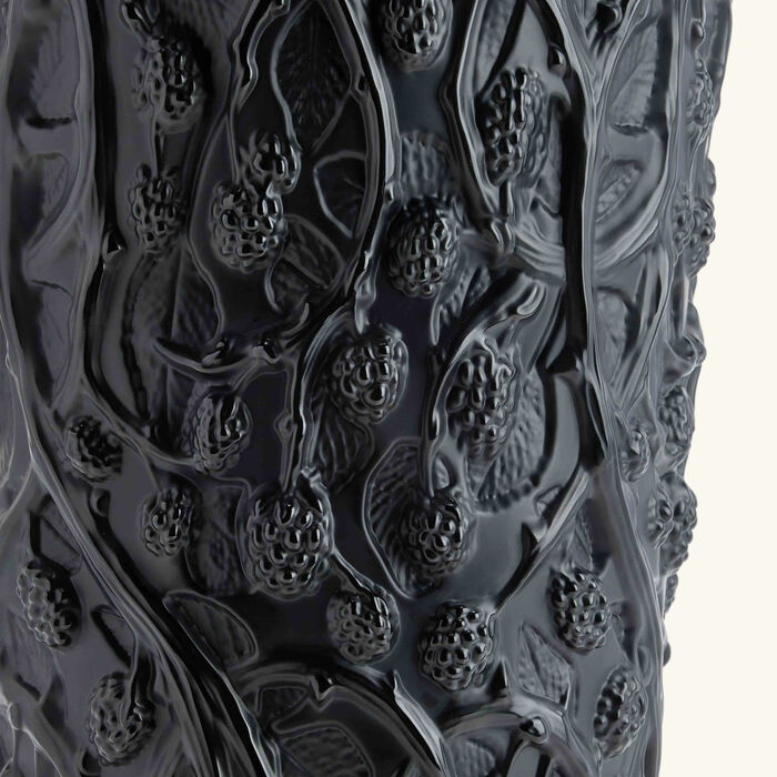 Mures Vase Large Black lalique mures vase large black