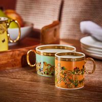 le jardin de versace coffee cup saucer orange