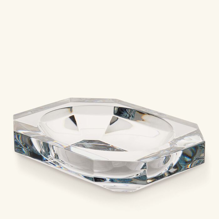 baccarat octogone trinket tray rectangular small clear