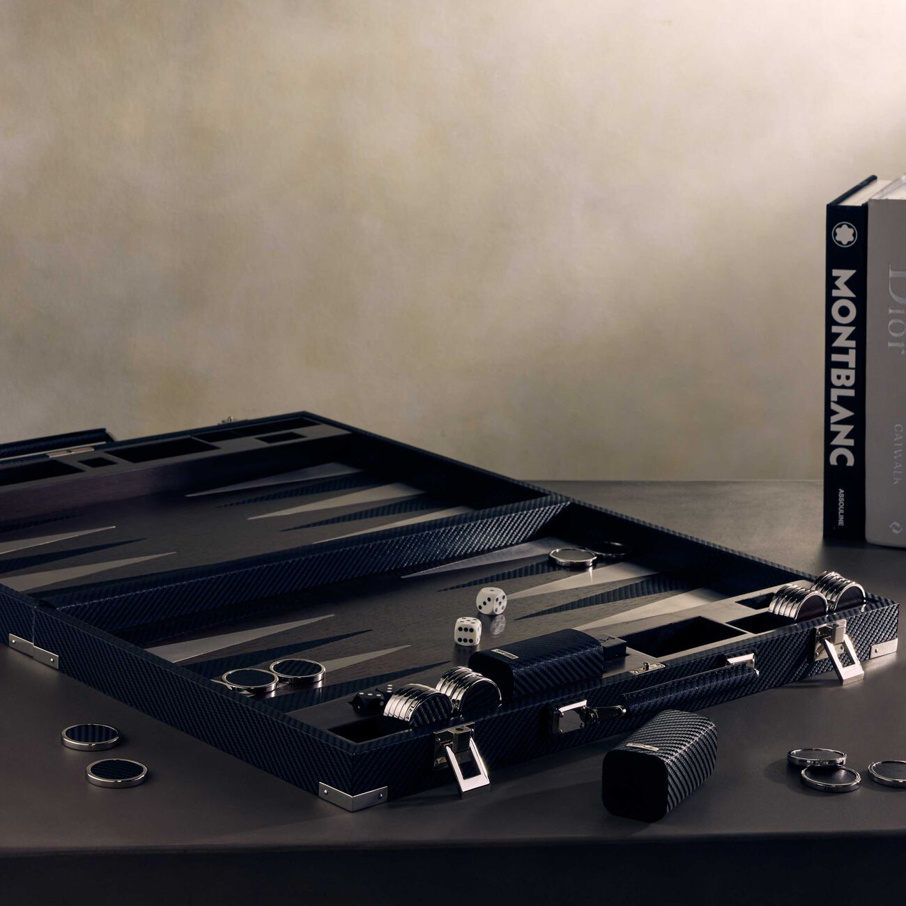 ralph lauren home sutton backgammon set black