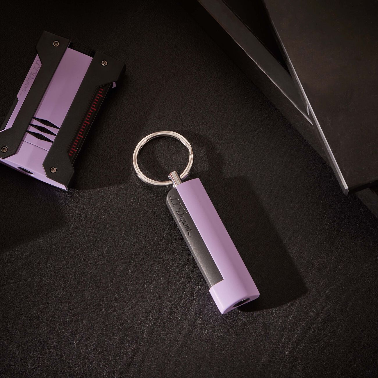 st dupont key ring cigar cutter black