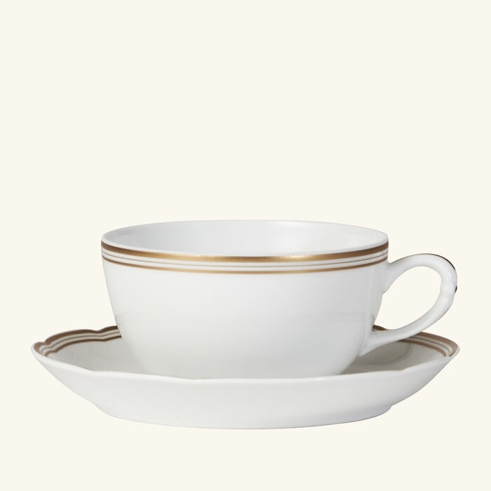 bernardaud pompadour tea cup saucer gold