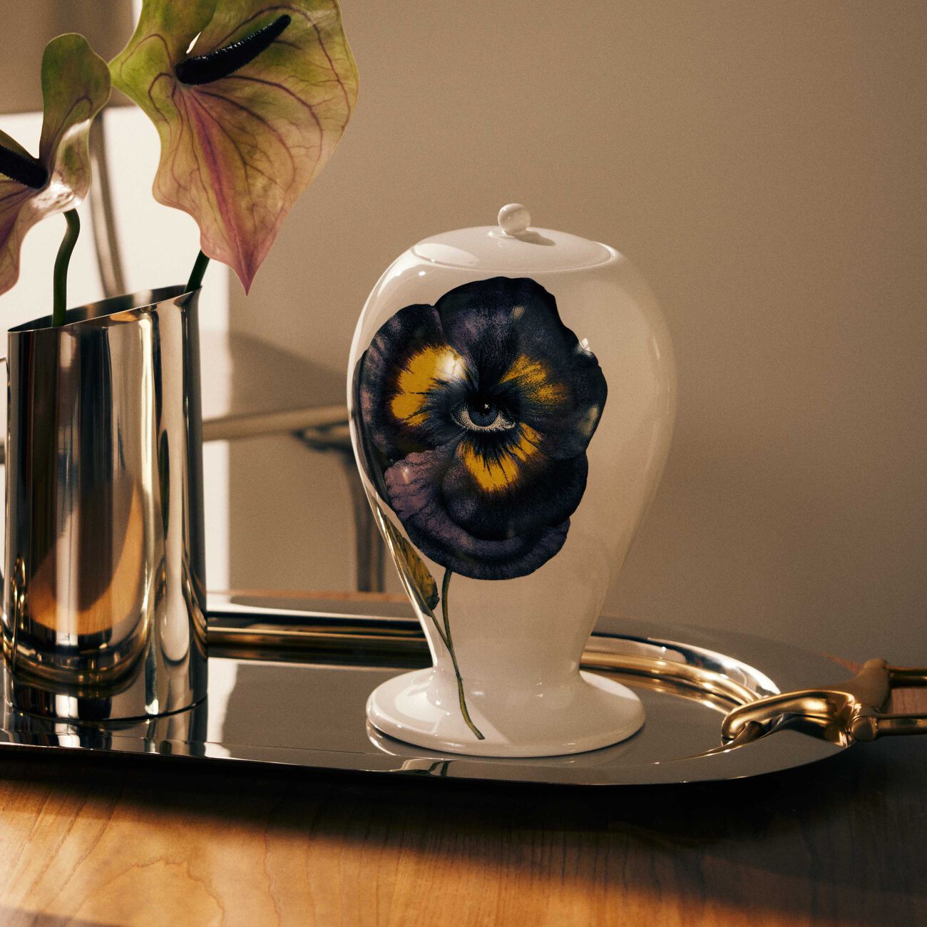 فورناسيتي مزهرية بانسيه متوسط بيضاء