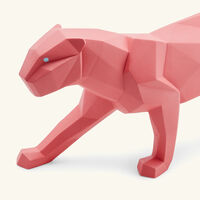 lladro panther sculpture small pink