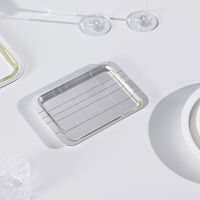 christofle graphik serving tray rectangular small silver plated