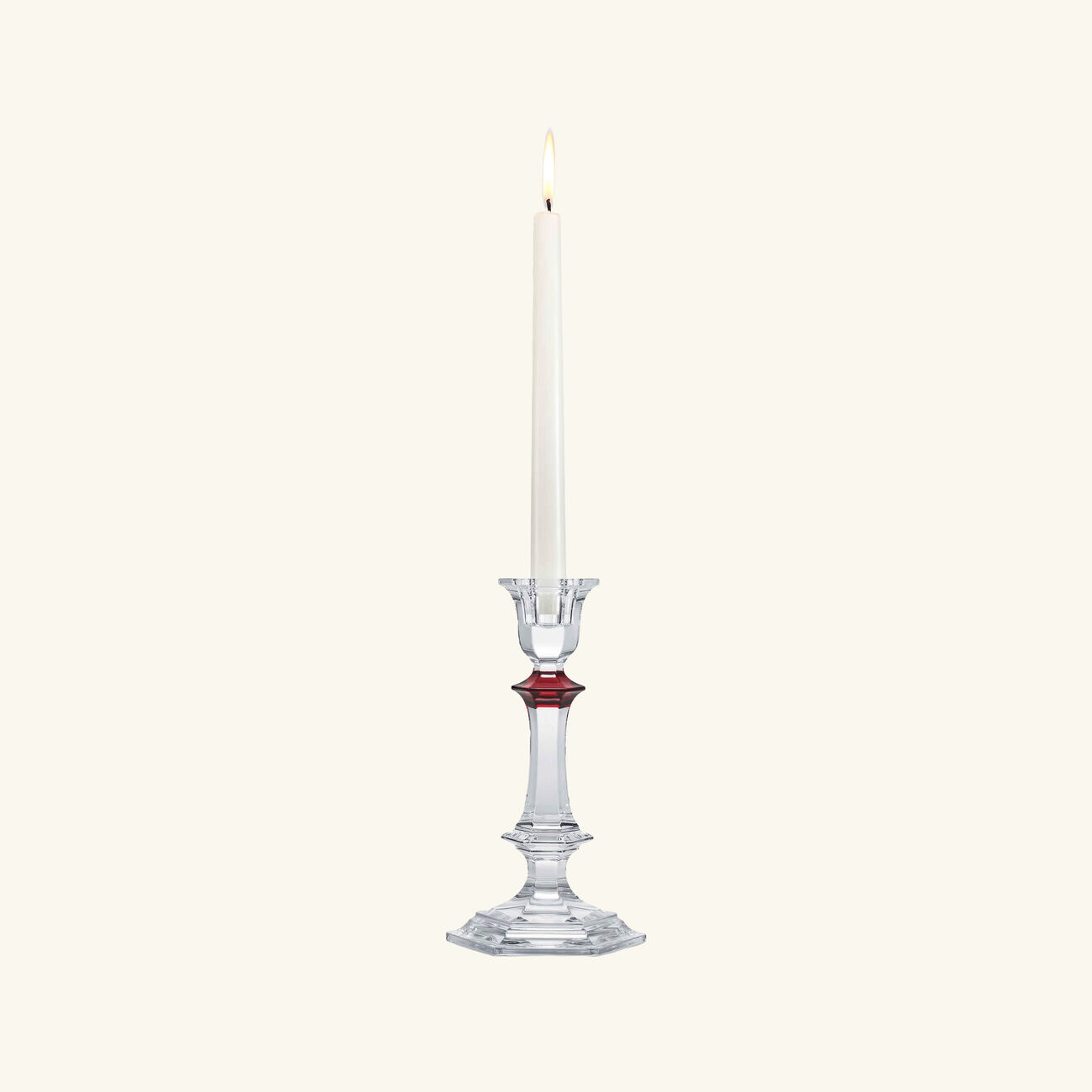 baccarat harcourt candle holder red