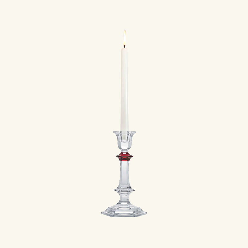 baccarat harcourt candle holder red