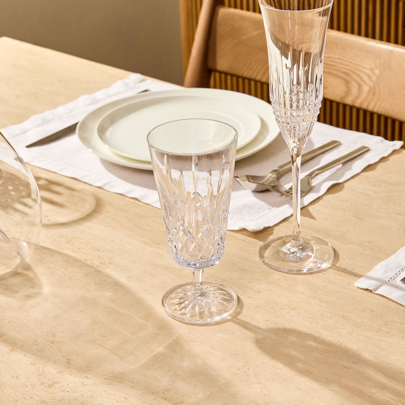 waterford lismore drinking glass clear set of 2