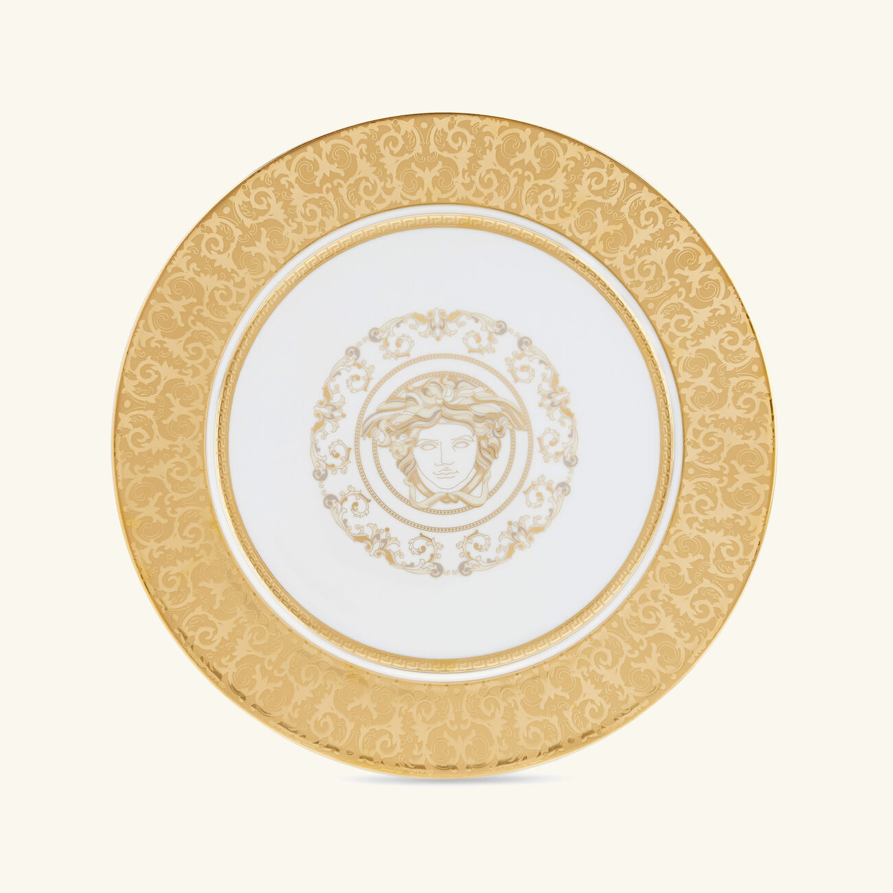 versace medusa gala charger plate white 33cm