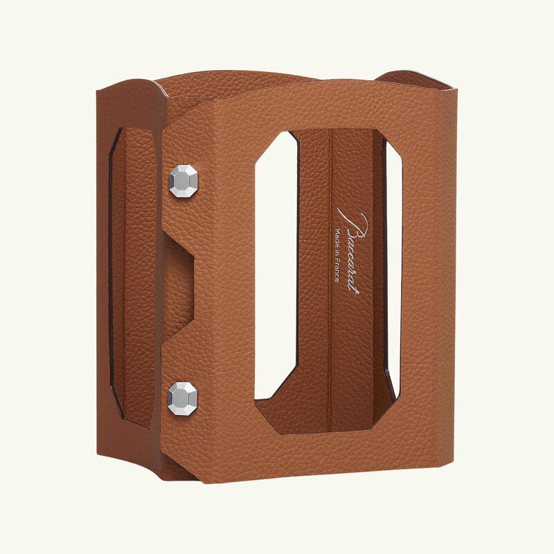 baccarat octogone decanter case brown