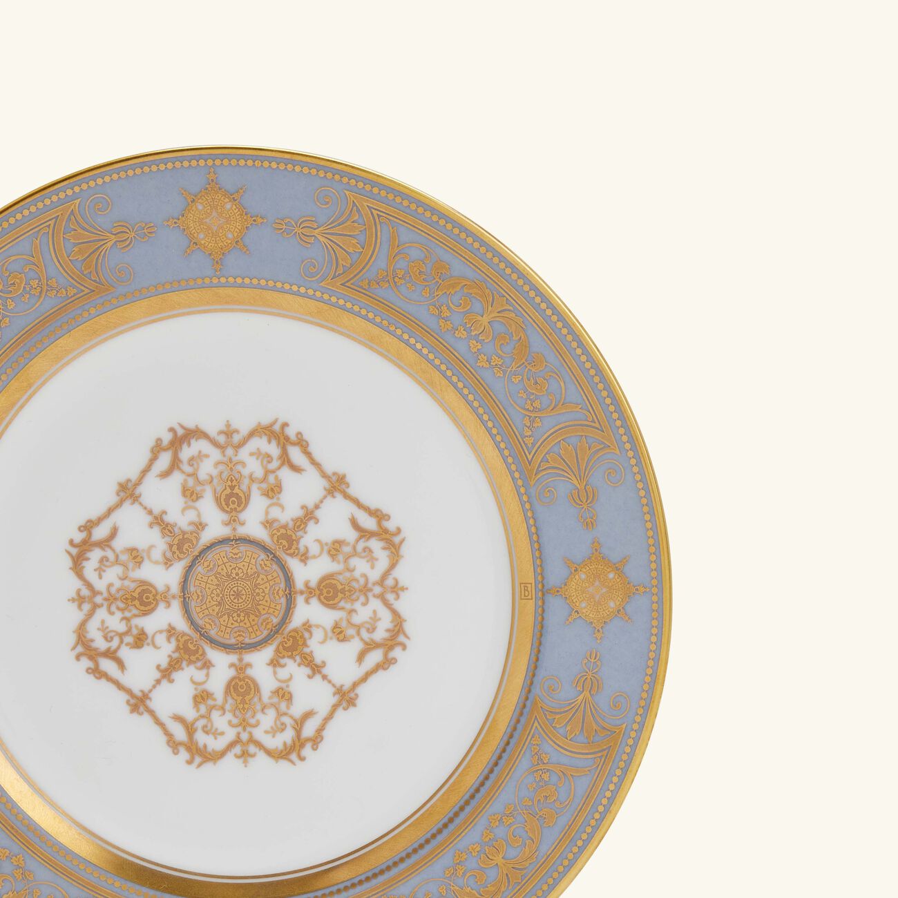 bernardaud aux rois bread   butter plate round gold 16cm