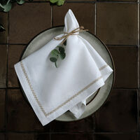 catherine denoual silver rosely linen set