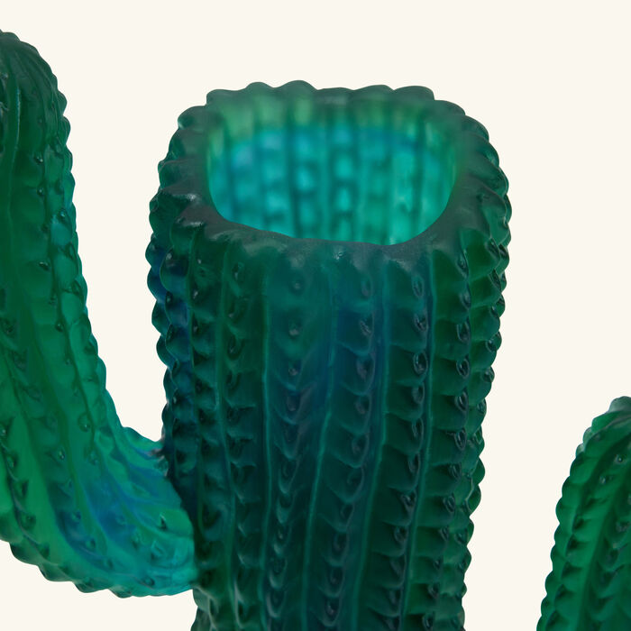 daum jardin de cactus vase large green