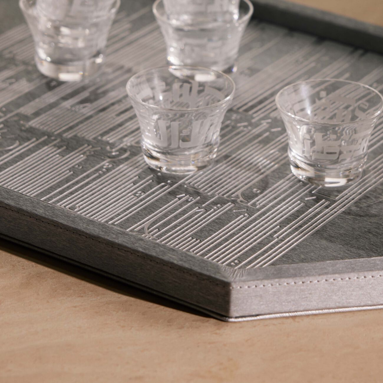 dimlaj hayat serving tray rectangular silver 49x34cm