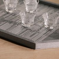 dimlaj hayat serving tray rectangular silver 49x34cm