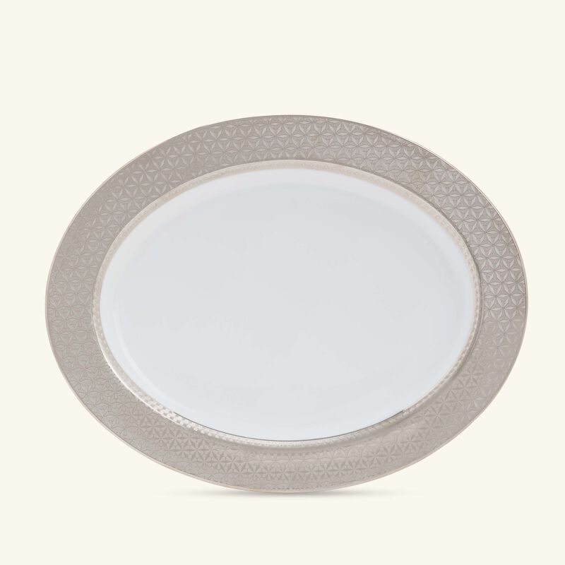 bernardaud divine serving platter oval grey 38cm