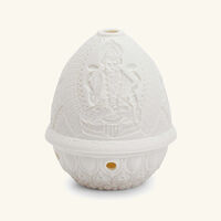 lladro lithophane votive light   goddess lakshmi