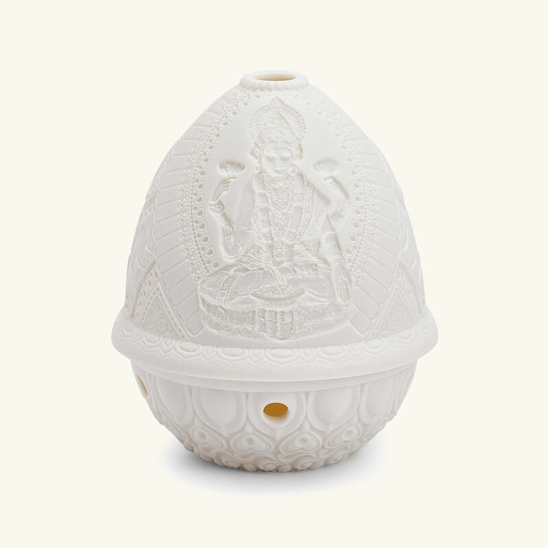 lladro lithophane votive light   goddess lakshmi
